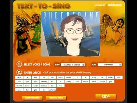 Text to sing app